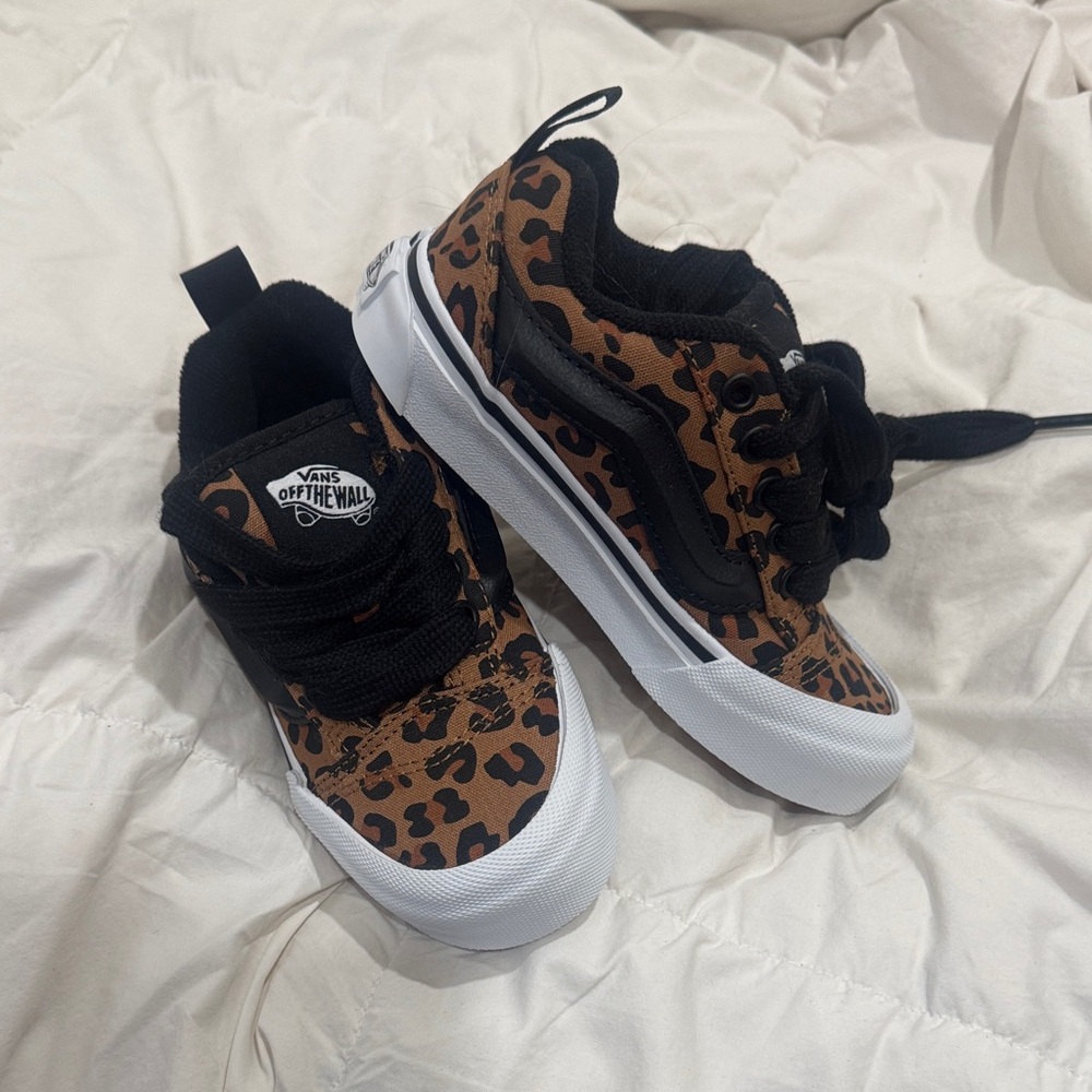 Kids Vans Brown and Black Animal Print Sneakers